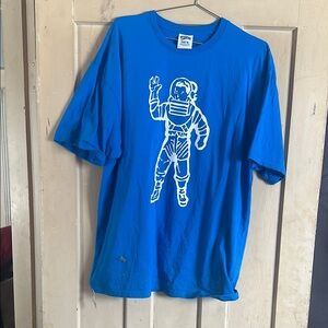 Blue Graphic T-Shirt with Astronaut Design